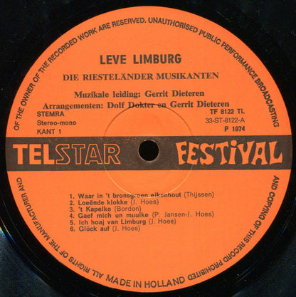 Riestländer Musikanten - Leve Limburg (LP)