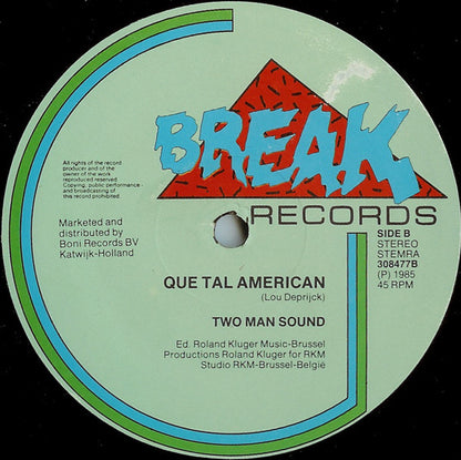 Two Man Sound - Disco Samba / Que Tal America (**") Maxi-Singles Vinyl Very Good (VG) <br> Hoes Good Plus (G+)