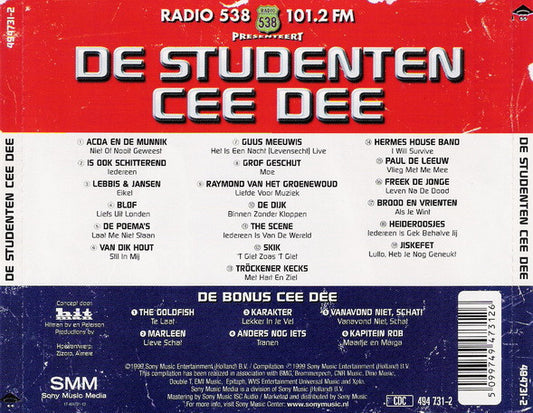 Various - De Studenten Cee Dee (CD) Compact Disc Goede Staat "VINYLSINGLES.NL"