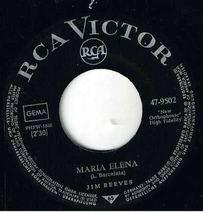 Jim Reeves - Maria Elena 34579 Vinyl Singles Goede Staat