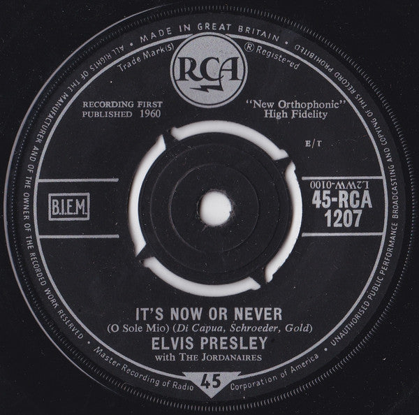 Elvis Presley - O Sole Mio (It's Now Or Never)
