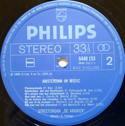 Draaiorgel De Arabier - Street Organ "De Arabier" Amsterdam In Music (LP) 51315 Vinyl LP Goede Staat