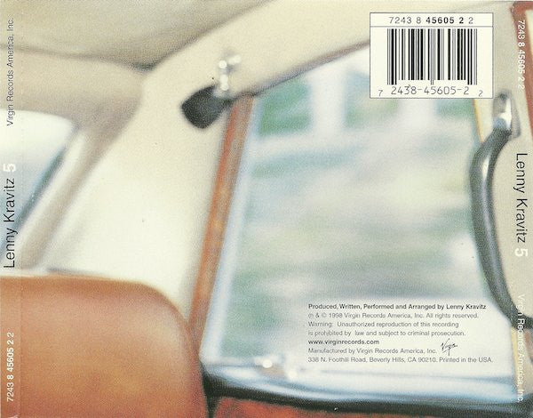 Lenny Kravitz - 5 (CD) Compact Disc Goede Staat