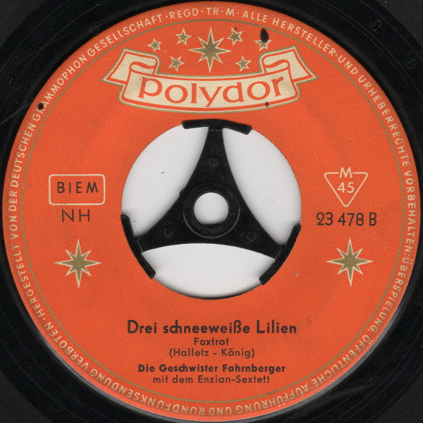 Geschwister Fahrnberger - Es Läuten Die Glocken Am Königsee Vinyl Singles Vinyl Very Good (VG) <br> Hoes Good Plus (G+)