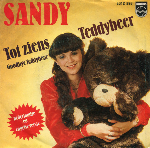 Sandy - Tot Ziens Teddybeer Vinyl Singles Vinyl Very Good (VG) <br> Hoes Good Plus (G+)