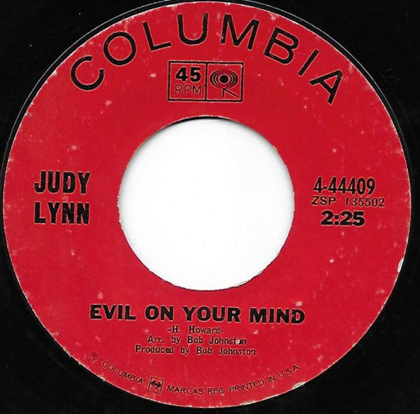 Judy Lynn - Evil on Your Mind Vinyl Singles Vinyl Goed / Hoes Generic