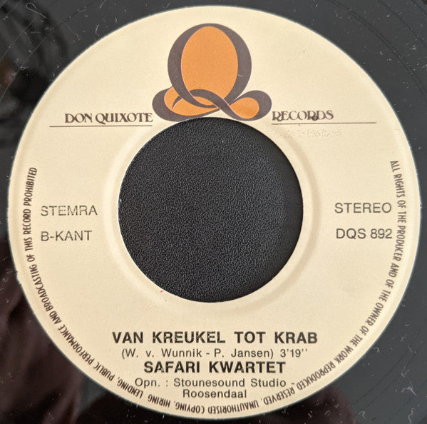 Safari Kwartet - Un N'echte Dweil Vinyl Singles Vinyl Zeer Goed / Hoesje Generic "VINYLSINGLES.NL"
