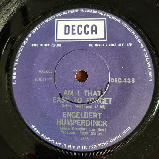 Engelbert Humperdinck - Am I That Easy To Forget 19401 Vinyl Singles Goede Staat
