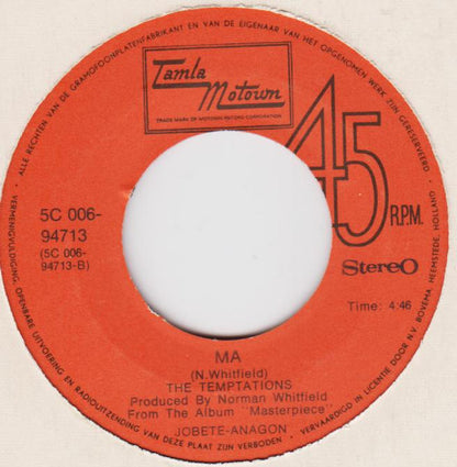 Temptations - Hey Girl (I Like Your Style) Vinyl Singles Vinyl Very Good (VG) <br> Hoes Generic