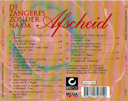 Zangeres Zonder Naam - Afscheid (CD) Compact Disc Goede Staat