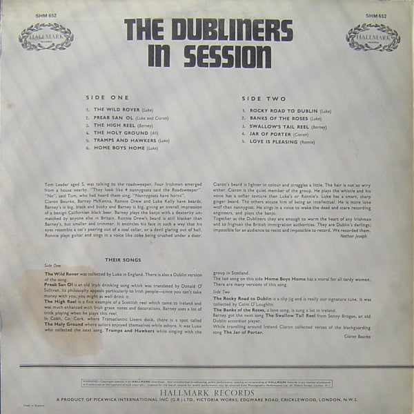 Dubliners - In Session (LP) 46581 Vinyl LP Goede Staat