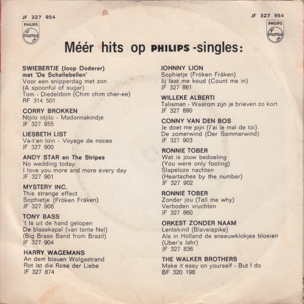 Willeke Alberti - Morgen Ben Ik De Bruid 43479 Vinyl Singles Vinyl Very Good (VG) <br> Hoes Good Plus (G+)