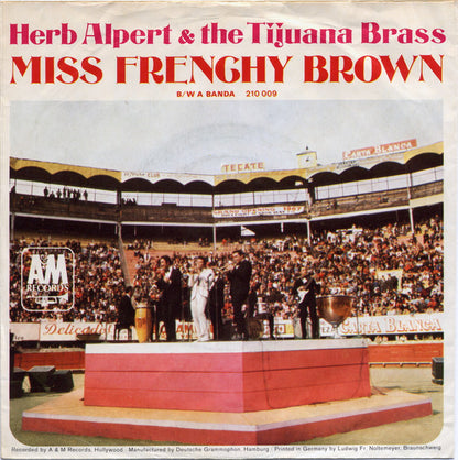 Herb Alpert & The Tijuana Brass - A Banda Vinyl Singles Vinyl Very Good (VG) <br> Hoes Good Plus (G+)