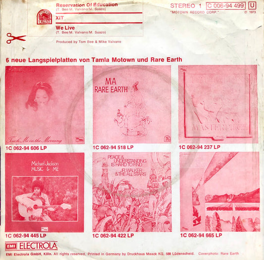 XIT - Reservation Of Education Vinyl Singles Vinyl Zeer Goed / Hoesje Goed "VINYLSINGLES.NL"