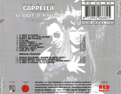 Cappella - U Got * Know - The Album (CD) Compact Disc Goede Staat