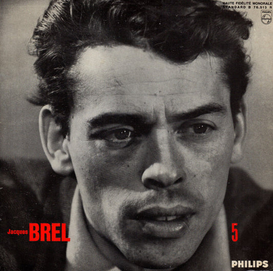 Jacques Brel - N° 5 (10") Vinyl LP 10" Media VG / Sleeve G+