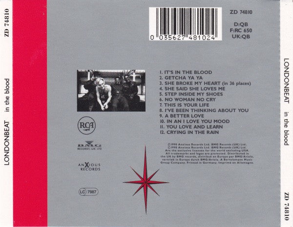 Londonbeat - In The Blood (CD) Compact Disc Goede Staat