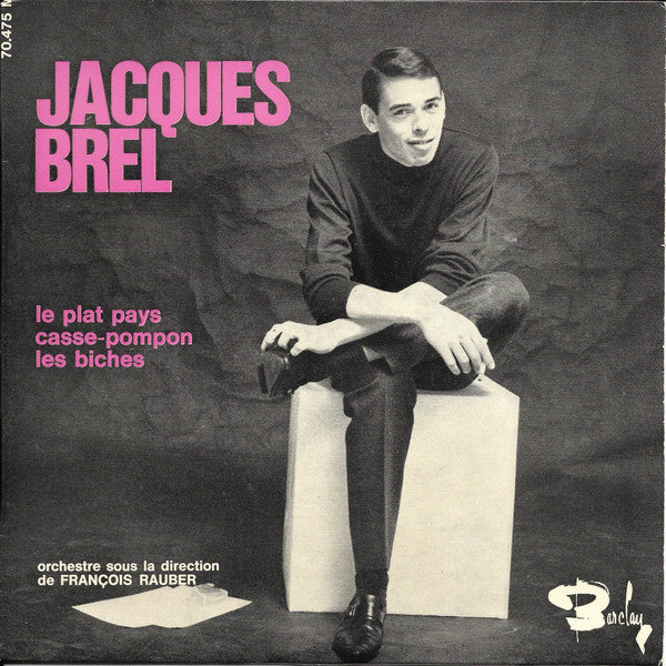 Jacques Brel - Le Plat Pays Vinyl Singles EP Vinyl Very Good (VG) <br> Hoes Good Plus (G+)