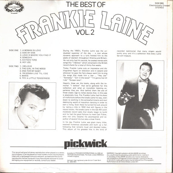 Frankie Laine - The Best Of Frankie Laine Vol.2 (LP) 43350 Vinyl LP Goede Staat