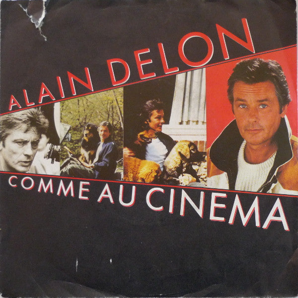 Alain Delon - Comme Au Cinema Vinyl Singles Vinyl Very Good (VG) <br> Hoes Good Plus (G+)