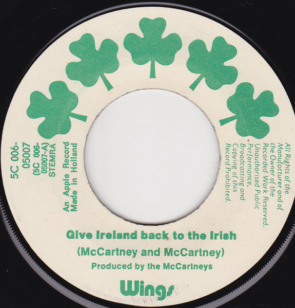 Wings - Give Ireland Back To The Irish 34147 Vinyl Singles Goede Staat