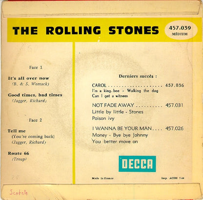 Rolling Stones - It's All Over Now Vinyl Singles Vinyl Slecht / Hoesje Slecht "VINYLSINGLES.NL"