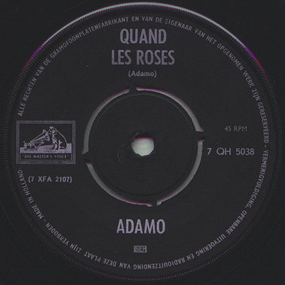 Adamo - Quand Les Roses 39808 Vinyl Singles Goede Staat