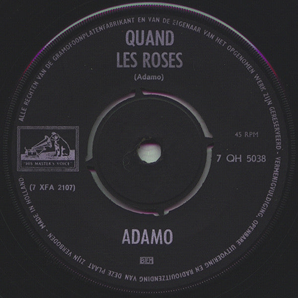 Adamo - Quand Les Roses 06541 (B) Vinyl Singles B-Keus (B)