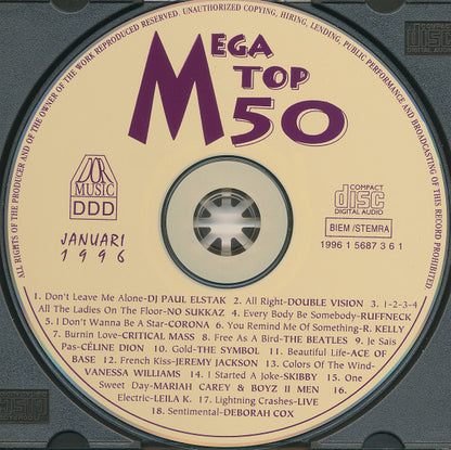 Various - Het Beste Uit De Mega Top 50 1996 Van Volume 1 Januari (CD) Compact Disc Goede Staat