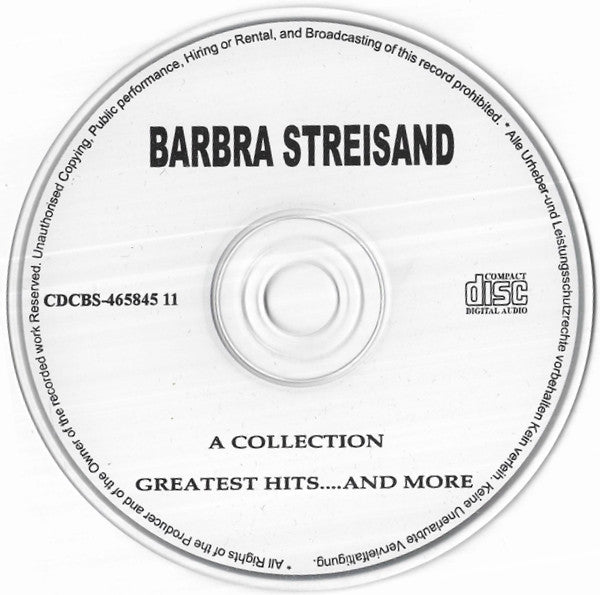 Barbra Streisand - Greatest Hits... And More (CD) 71166 Compact Disc Goede Staat
