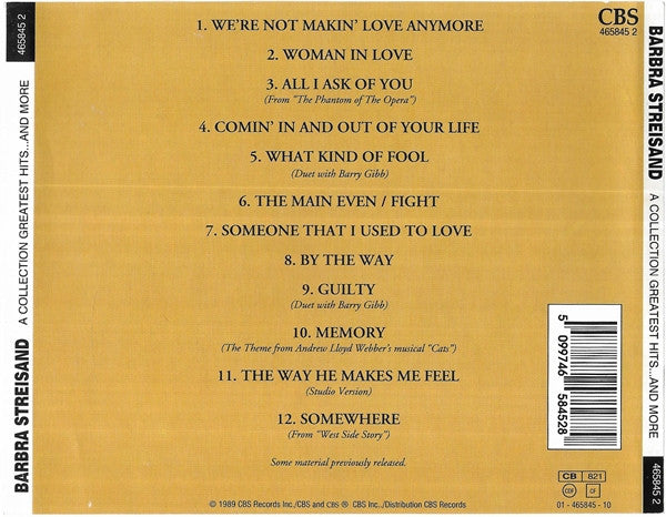 Barbra Streisand - Greatest Hits... And More (CD) 71166 Compact Disc Goede Staat