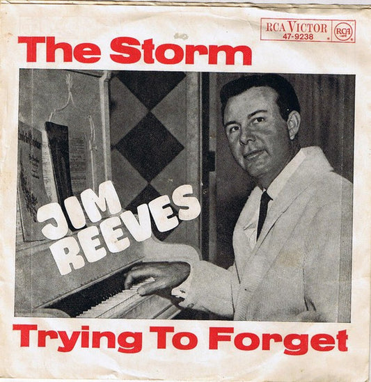 Jim Reeves - The Storm Vinyl Singles Vinyl Very Good (VG) <br> Hoes Good Plus (G+)