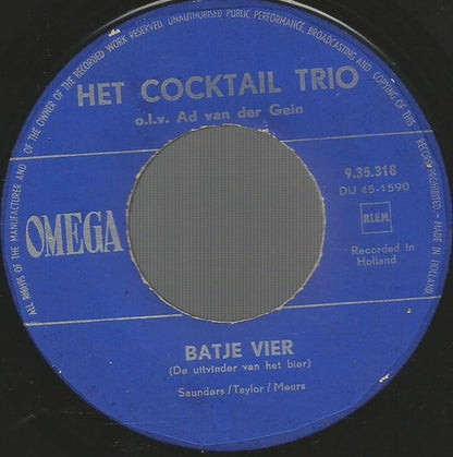 Cocktail Trio - Batje Vier Vinyl Singles Vinyl Very Good (VG) <br> Hoes Generic