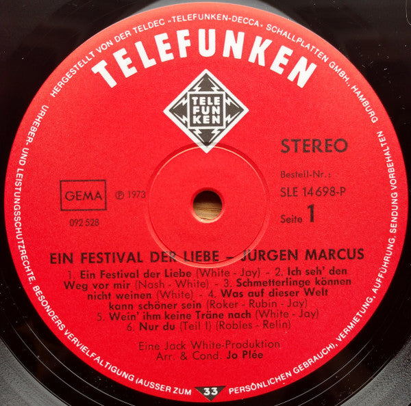 Jürgen Marcus - Ein Festival Der Liebe (LP) 50653 Vinyl LP VINYLSINGELS.NL