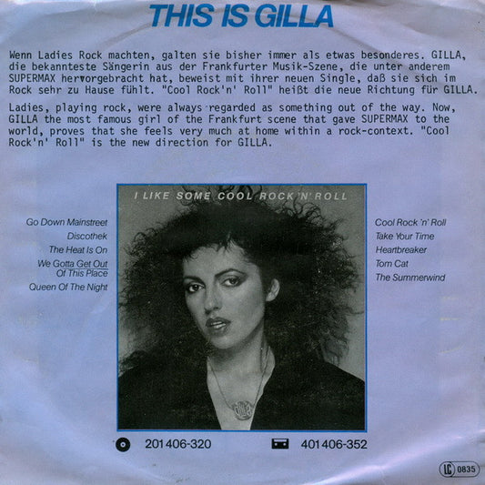 Gilla - Cool Rock 'n' Roll Vinyl Singles Vinyl Zeer Goed / Hoesje Goed "VINYLSINGLES.NL"