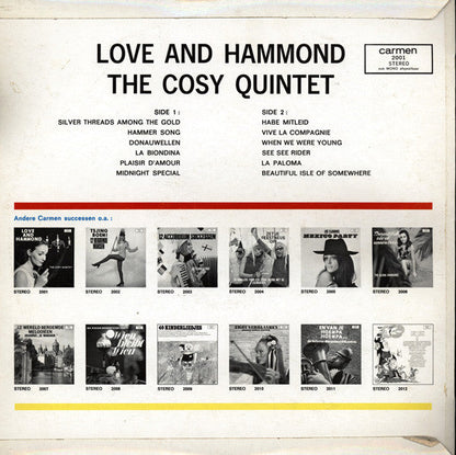 Cosy Quintet - Love And Hammond (LP) Vinyl LP Vinyl Very Good (VG) <br> Hoes Good Plus (G+)