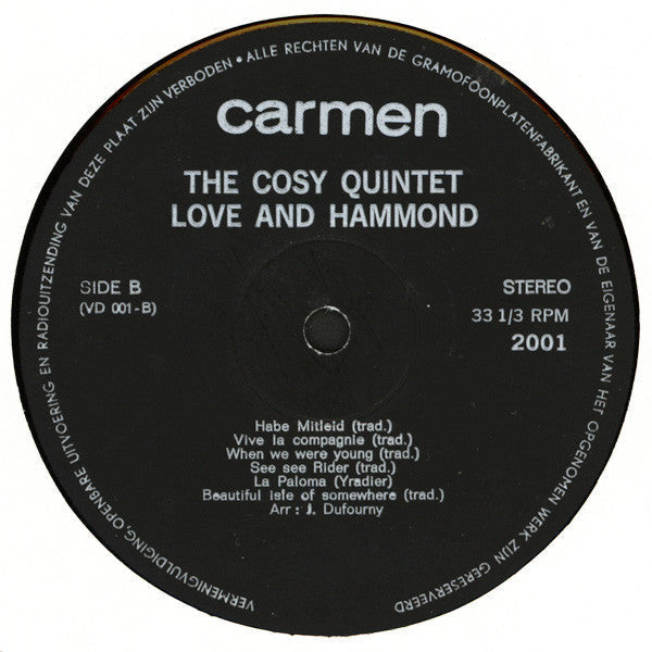 Cosy Quintet - Love And Hammond (LP) 49716