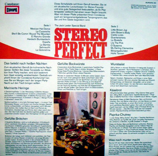 Jack Lester Special Band - Stereo Perfect (LP)