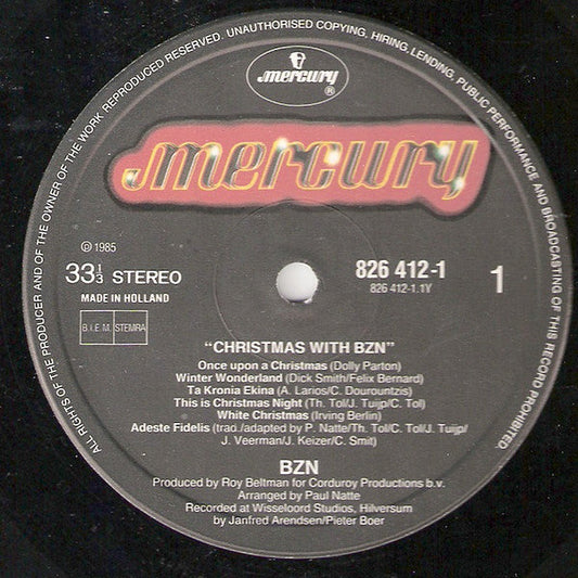 BZN - Christmas With BZN (LP) Vinyl LP Vinyl Zeer Goed / Hoesje Goed "VINYLSINGLES.NL"