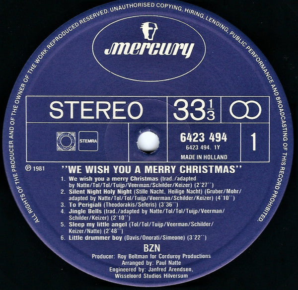 BZN - We Wish You A Merry Christmas (LP) 97-49879