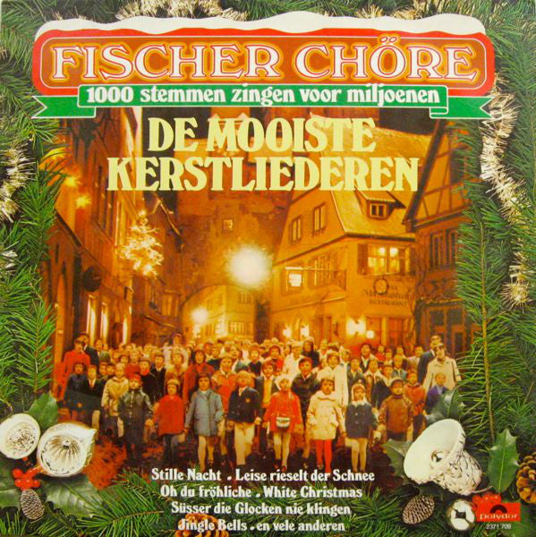 Fischer Chöre - De Mooiste Kerstliederen (LP) Vinyl LP Vinyl Very Good (VG) <br> Hoes Good Plus (G+)