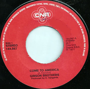 Gibson Brothers - Come To America Vinyl Singles Vinyl Goed / Hoes Generic