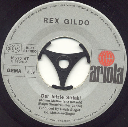 Rex Gildo - Der Letzte Sirtaki (Komm Melina, Tanz Mit Mir) Vinyl Singles Vinyl Goed / Hoes Generic