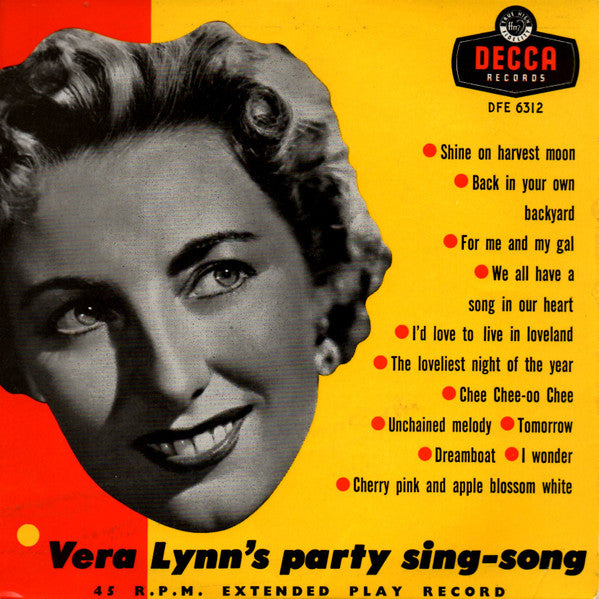 Vera Lynn - Vera Lynn's Party Sing-Song Vinyl Singles Vinyl Very Good (VG) <br> Hoes Good Plus (G+)