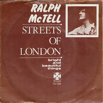 Ralph McTell - Streets Of London Vinyl Singles Media VG+ / Sleeve G+