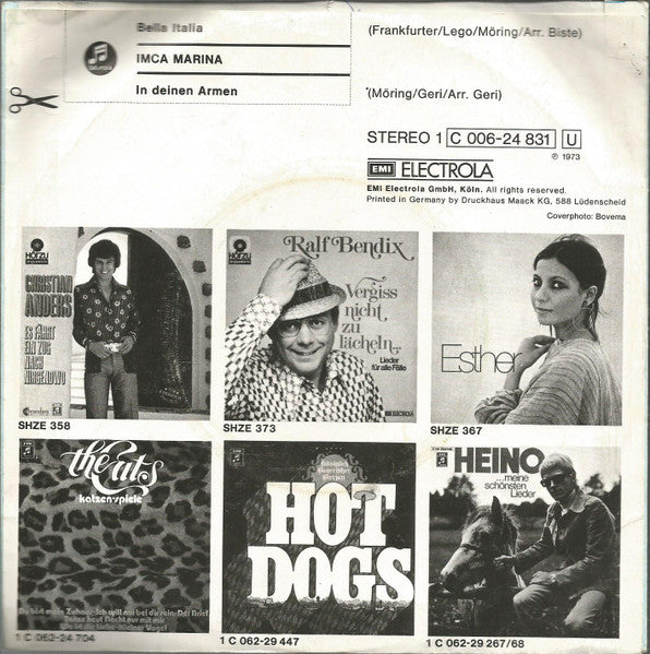 Imca Marina - Bella Italia 36758 Vinyl Singles Hoes: Generic