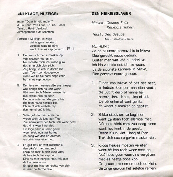Rene Verdonck - Den Dreuge Met De Heikiesslager Van Meeuwen