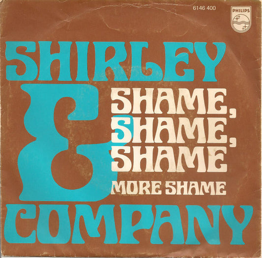 Shirley & Company - Shame, Shame, Shame Vinyl Singles Vinyl Very Good (VG) <br> Hoes Good Plus (G+)
