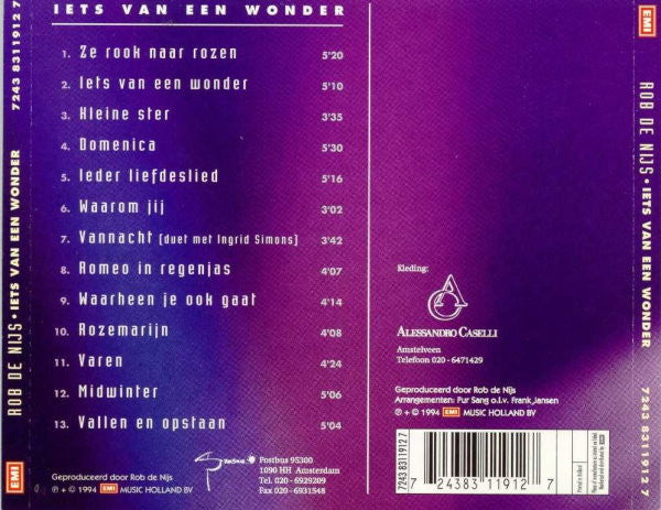 Rob de Nijs - Iets Van Een Wonder (CD) Compact Disc Goede Staat