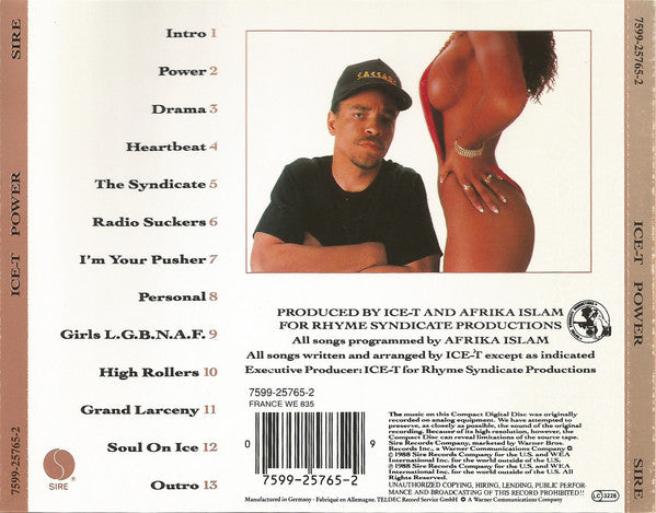 Ice-T - Power (CD) Compact Disc Goede Staat